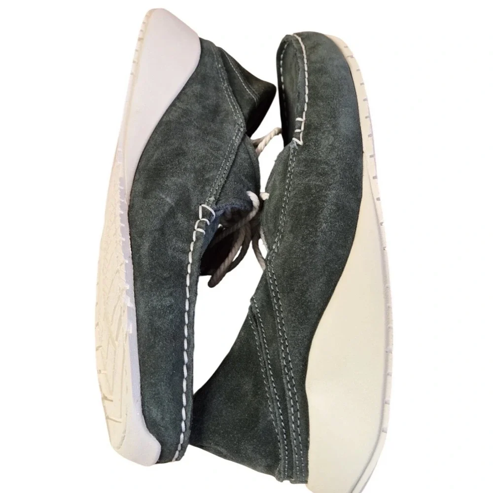 OluKai Men's Dark‎ Green Suede Slip On Loafer Shoes Size 12